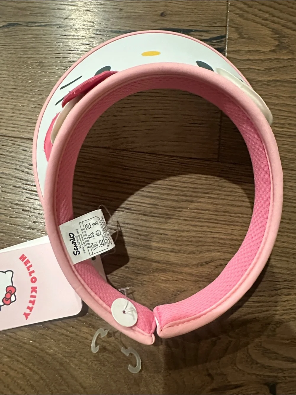 Hello Kitty Pink and White Kids Visor with Bow